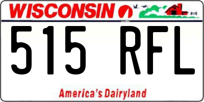 WI license plate 515RFL