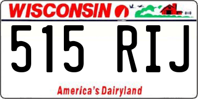 WI license plate 515RIJ
