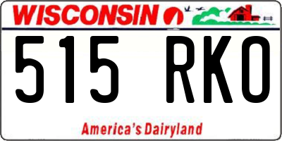 WI license plate 515RKO