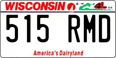 WI license plate 515RMD