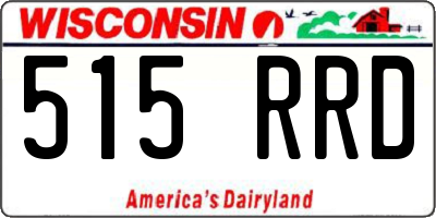 WI license plate 515RRD