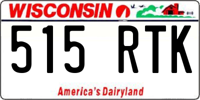 WI license plate 515RTK