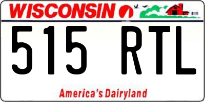 WI license plate 515RTL