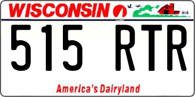WI license plate 515RTR