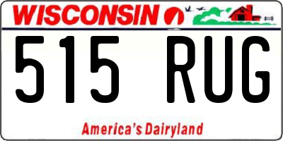 WI license plate 515RUG