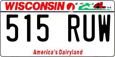 WI license plate 515RUW