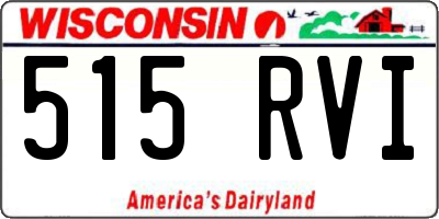 WI license plate 515RVI