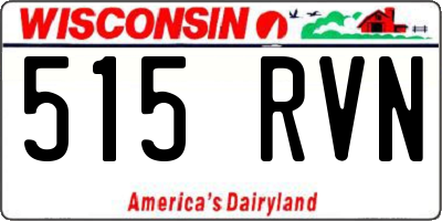 WI license plate 515RVN