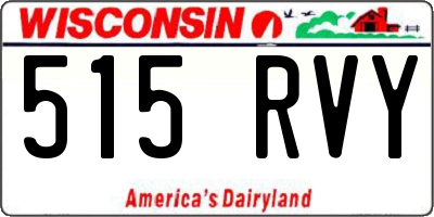 WI license plate 515RVY