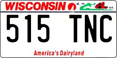 WI license plate 515TNC