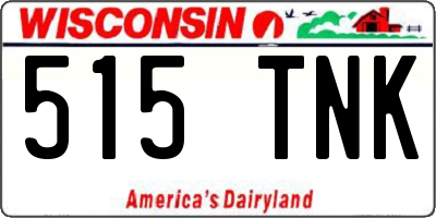 WI license plate 515TNK