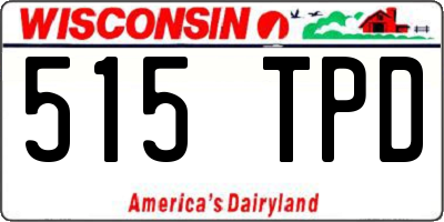 WI license plate 515TPD