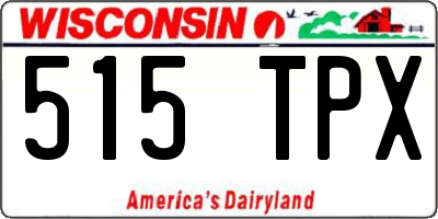WI license plate 515TPX