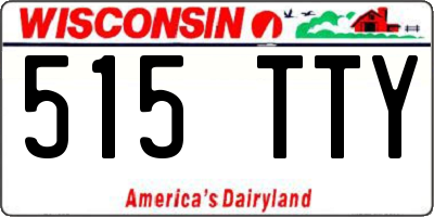 WI license plate 515TTY