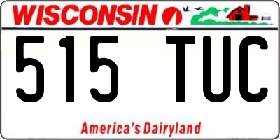 WI license plate 515TUC