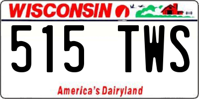 WI license plate 515TWS