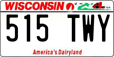 WI license plate 515TWY