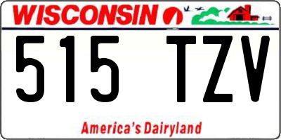 WI license plate 515TZV