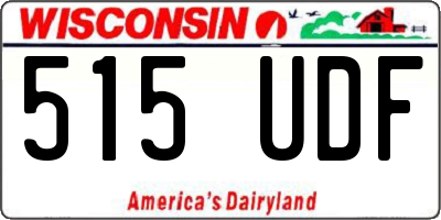 WI license plate 515UDF