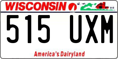 WI license plate 515UXM