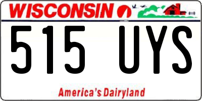WI license plate 515UYS