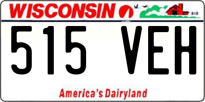 WI license plate 515VEH