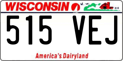 WI license plate 515VEJ