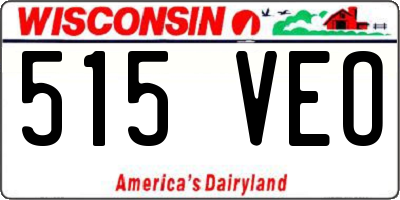 WI license plate 515VEO
