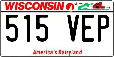 WI license plate 515VEP