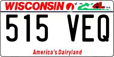 WI license plate 515VEQ