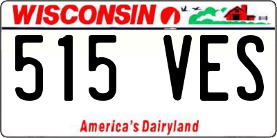 WI license plate 515VES