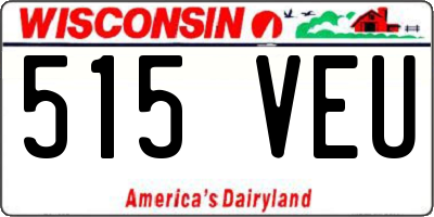 WI license plate 515VEU