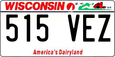 WI license plate 515VEZ