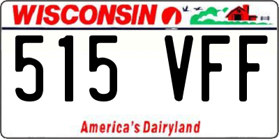 WI license plate 515VFF