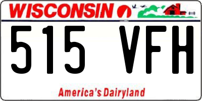 WI license plate 515VFH