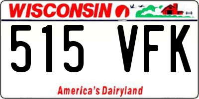 WI license plate 515VFK