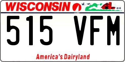 WI license plate 515VFM