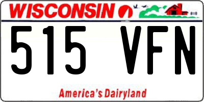 WI license plate 515VFN