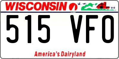 WI license plate 515VFO