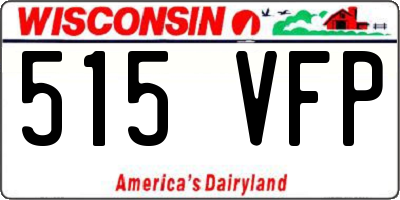 WI license plate 515VFP