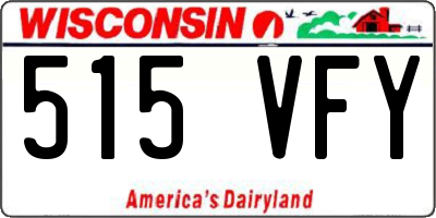 WI license plate 515VFY