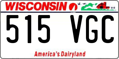 WI license plate 515VGC