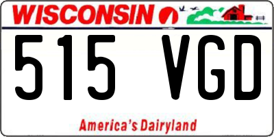 WI license plate 515VGD