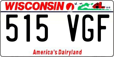 WI license plate 515VGF
