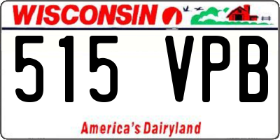 WI license plate 515VPB