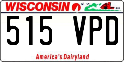 WI license plate 515VPD