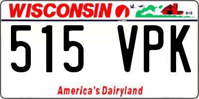 WI license plate 515VPK