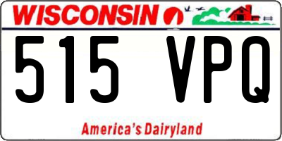 WI license plate 515VPQ