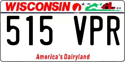 WI license plate 515VPR