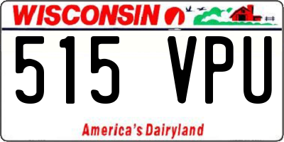 WI license plate 515VPU